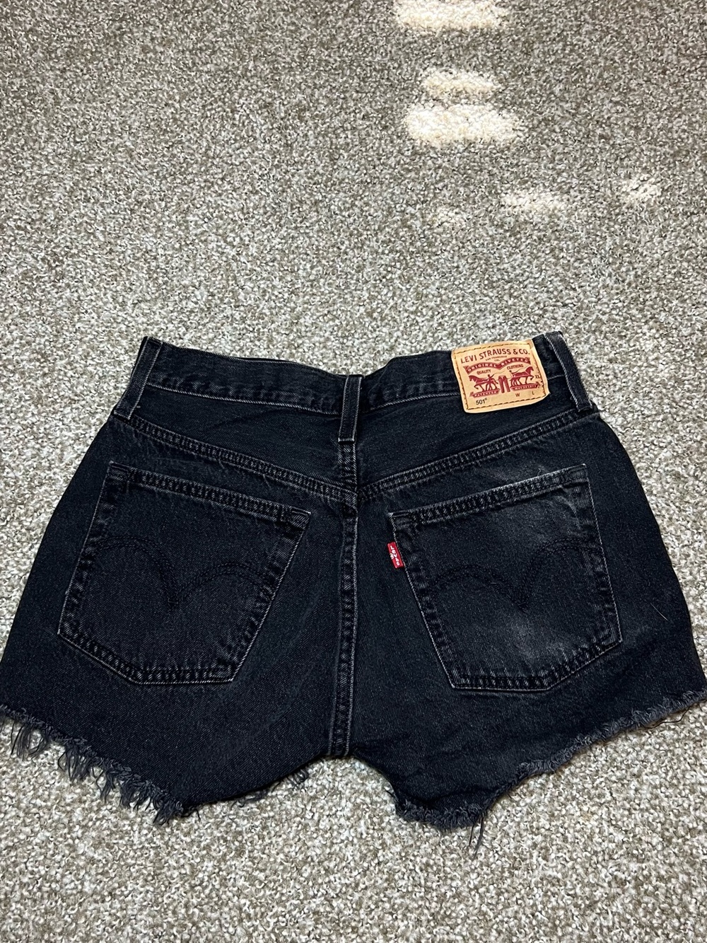 Levi's Black Denim Cutoff High-Rise Shorts